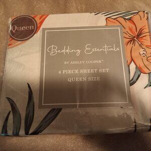 Sheet Set Ashley Cooper 4 Piece Flamingo Tropics Queen Sheet Set New